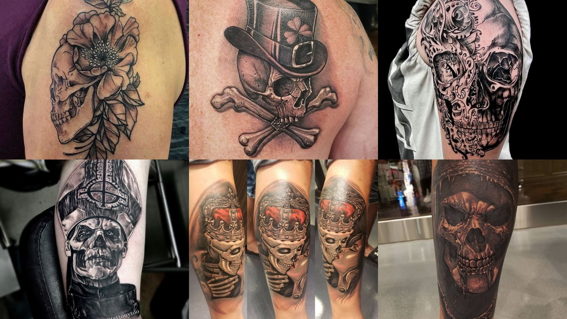 Double skull merge tattoo design - TattooVox Professional Tattoo Designs  Online
