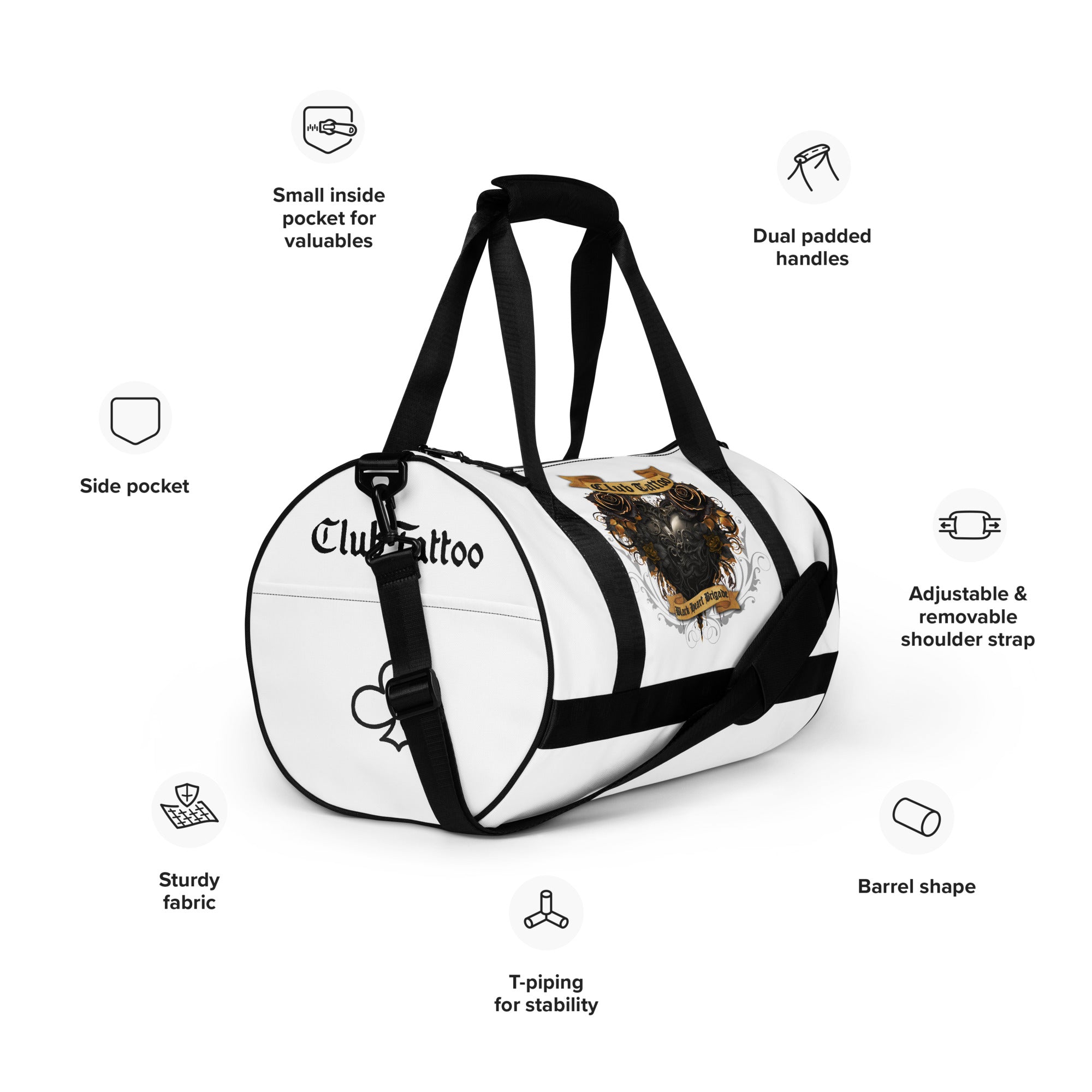 Black Hearts Brigade gym bag - Club Tattoo