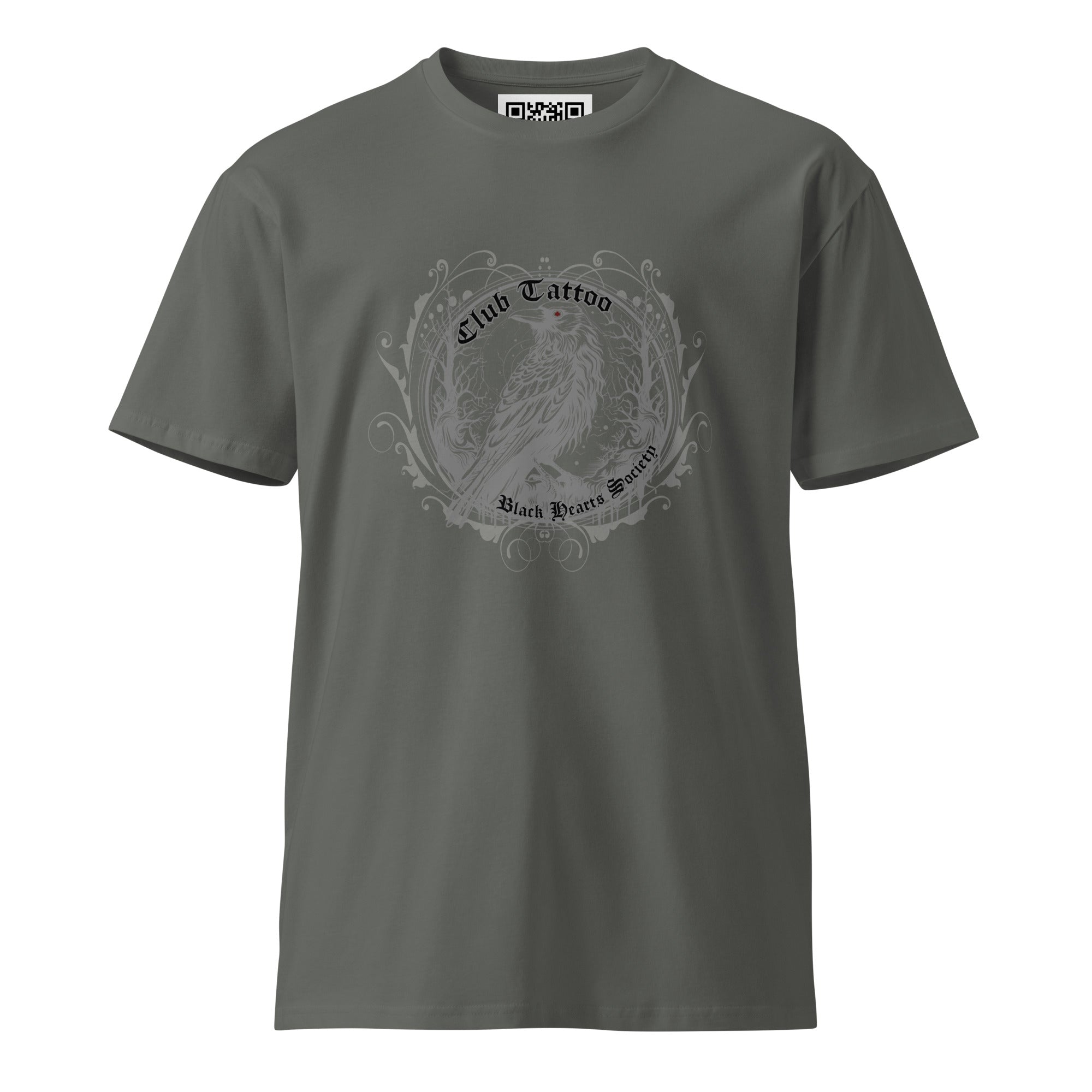 Black Hearts Brigade Raven Tee Unisex premium t-shirt - Club Tattoo