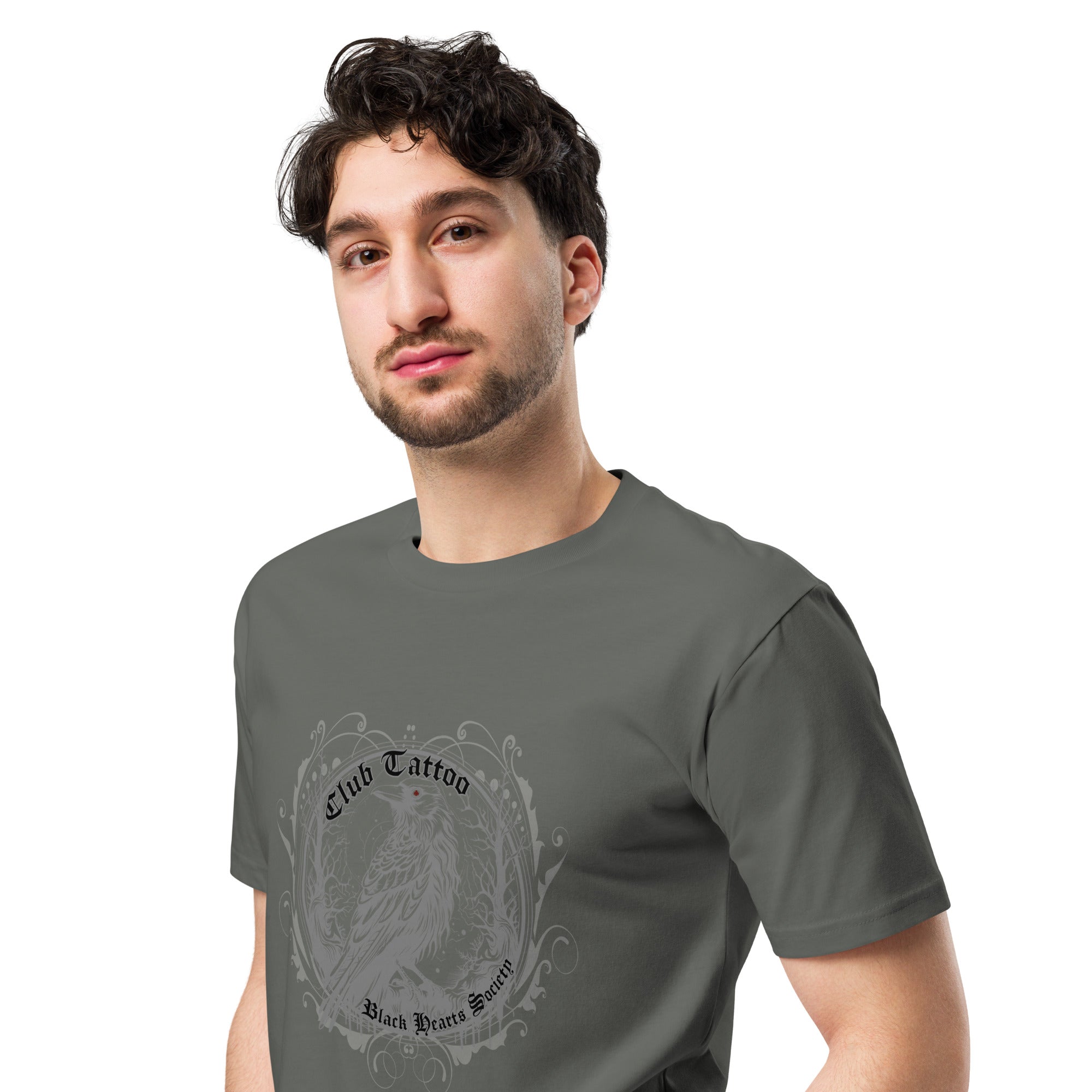 Black Hearts Brigade Raven Tee Unisex premium t-shirt - Club Tattoo
